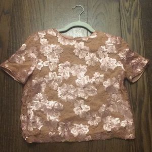 Sequence dusty rose top